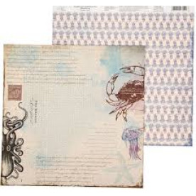 Двусторонняя бумага "Морское путешествие", 29,5*29,5 см от АртУзор