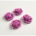 Кабошон цветок раскрытый, цвет фиолетовый, 16 мм, толщина 6 мм, 1 шт