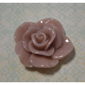 Кабошон Троянда розкриті пелюстки, колір пудра, 15 * 6 мм, 1 шт