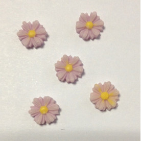 Кабошон Ромашка, колір бузковий, розмір 9 мм, 1 шт
