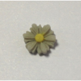 Кабошон Ромашка, колір сірий, розмір 9 мм, 1 шт