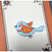 Деревянная пуговица "Птичка", цвет нежно-голубой, размер 24*40 мм, 1 шт