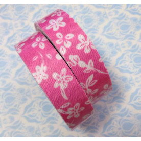 Лента на клеевой основе в цветочек, цвет розовый, 1,5 см, 4 м