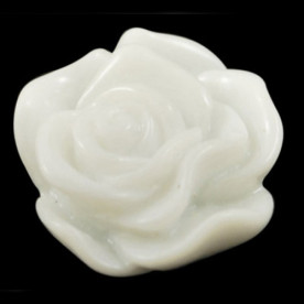 Кабошон Троянда, колір слонова кістка, 1 шт, розмір 13 * 5 мм