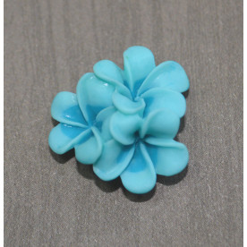 Кабошон Цветок, цвет бирюзовый, размер 21 мм, 1 шт