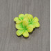 Кабошон Цветок, цвет желто-салатовый, размер 21 мм, 1 шт