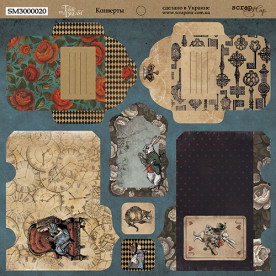 Лист двусторонней бумаги Конверты Time to Dream , 20*20 см от Scrapmir