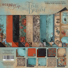 Набір двостороннього паперу Time to Dream (eng.), 10 л, 20 * 20 см Scrapmir