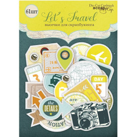 Набор высечек для скрапбукинга 61 шт Let's Travel Scrapmir