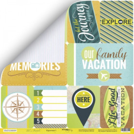 Аркуш двостороннього паперу Картки 1 (eng.), 30 * 30 см, 1 лист Scrapmir