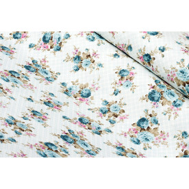 Бязь Квітковий принт, бавовна 65%, щільність 210, 50х60 см