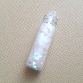 Глиттер декоративный в бутылочке, 3,4 г, размер бутылочки 40 х 11 мм, белый