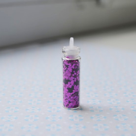 Глиттер декоративный в бутылочке, 3,4 г, размер бутылочки 40 х 11 мм, сиреневый