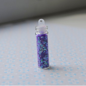 Глиттер декоративный в бутылочке, 3,4 г, размер бутылочки 40 х 11 мм, фиолетовый