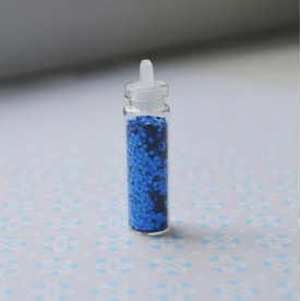 Гліттер декоративний в пляшечці, 3,4 г, розмір пляшечки 40 х 11 мм, синій