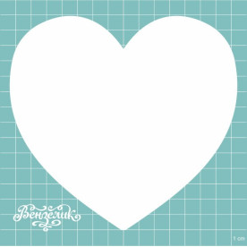 Страничка для альбома Сердечко, размер 148*140 мм от Вензелик