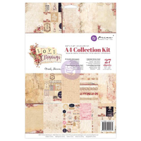 Набір паперу і стікерів A4 "Love Clippings", 24 аркуша + 3 л наклейки від Prima