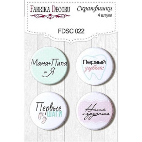 Набір скрапфішек "Сім'я" 4 шт, 25 мм від Фабрика Декору