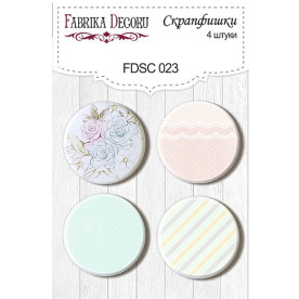 Набір скрапфішек "Ніжність" 4 шт, 25 мм від Фабрика Декору