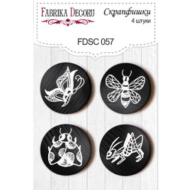 Набір скрапфішек "Комахи" 4 шт, 25 мм від Фабрика Декору