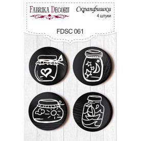 Набор скрапфишек "Баночки" 4 шт, 25 мм от Фабрика Декора