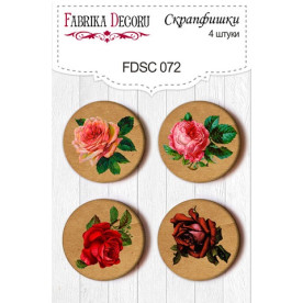 Набір скрапфішек "Троянди" 4 шт, 25 мм від Фабрика Декору