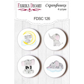 Набор скрапфишек "My little baby boy" 4 шт, 25 мм от Фабрика Декора