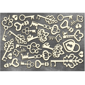 Набор чипбордов, Ключи, 10х15см, Фабрика Декора