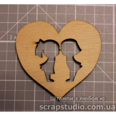 Деревянная фигурка Поцелуй 5*52 мм от ScrapStudio