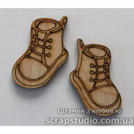 Дерев'яна фігурка черевичок 53 * 32 мм (Лівий) від ScrapStudio