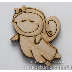 Деревянная фигурка Ангелочек 57*50 мм от ScrapStudio