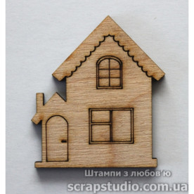 Деревянная фигурка Домик 49*55 мм от ScrapStudio