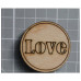 Фішка з дерева "Love" 30 * 30 мм від ScrapStudio