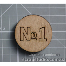 Фішка дерев'яна 30 * 30 мм від ScrapStudio