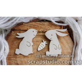 Чіпборд Кролики 92 * 54 мм від ScrapStudio