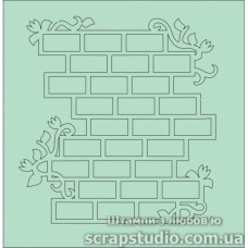 Чипборд "Кирпичная Стена" 102*105 мм от ScrapStudio