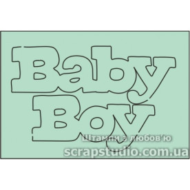 Чипборд надпись Baby Boy 53*30 мм от ScrapStudio