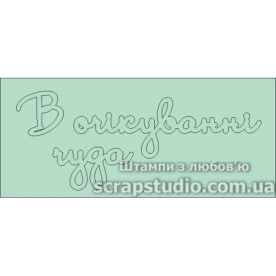 Чіпборд "В очікуванні дива" 107 * 44 мм від ScrapStudio