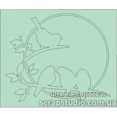 Чіпборд "Пташки на гілці" 13.5cм * 11.4 cм від ScrapStudio