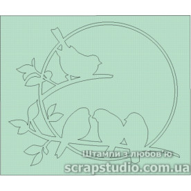 Чіпборд "Пташки на гілці" 13.5cм * 11.4 cм від ScrapStudio