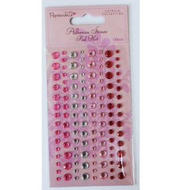 Набір самоклеючих страз Adhesive Stones в рожевих тонах 120 шт., Dalprint