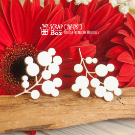 Чипборд "Веточки хлопка", размер 36*30 мм от ScrapBox