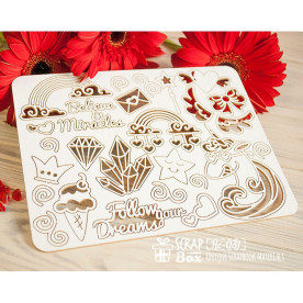 Чіпборд набір "Believe in miracles" великий, 190 * 145 мм від ScrapBox