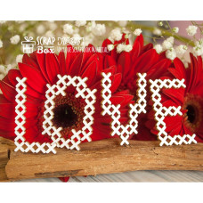 Чіпборд напис "Love" під вишивку тонка, 125 * 45 мм від ScrapBox