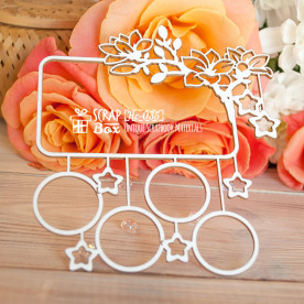 Чіпборд Метрика з магноліями, 108 * 120 мм від ScrapBox