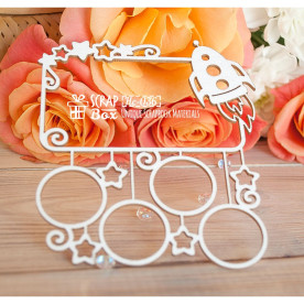 Чипборд Метрика с ракетой, 97*110 мм от ScrapBox