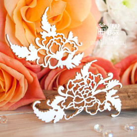 Чипборд Японские розы (2 элемента), 69*46 мм от ScrapBox