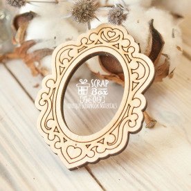 Заготовка фигурка для покраски рамочка, 46*64 мм от ScrapBox