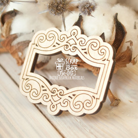Заготовка фигурка для покраски рамочка, 48*45 мм от ScrapBox 