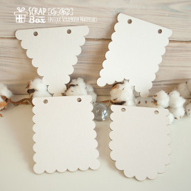 Основы для флажков праздничных (4 шт.) , 90*66 мм от ScrapBox